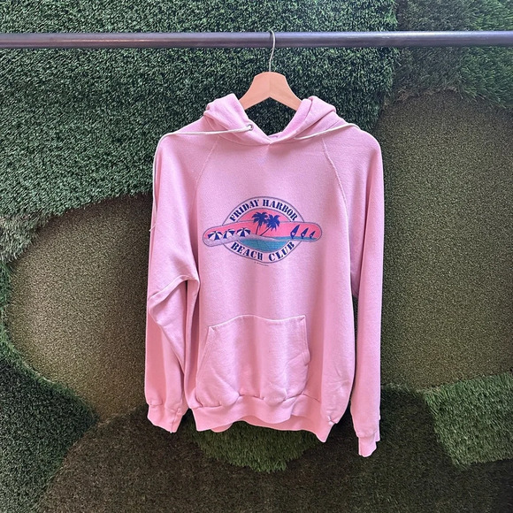 Vintage 1980s Friday Harbor Beach Club Hoodie Large - Picture 1 of 7